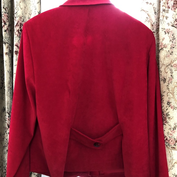 JESSICA HOWARD WOMAN RED BLAZER SZ 16 - 5 GORGEOUS BUTTONS &  ONE AT BELTED BACK - Picture 8 of 8